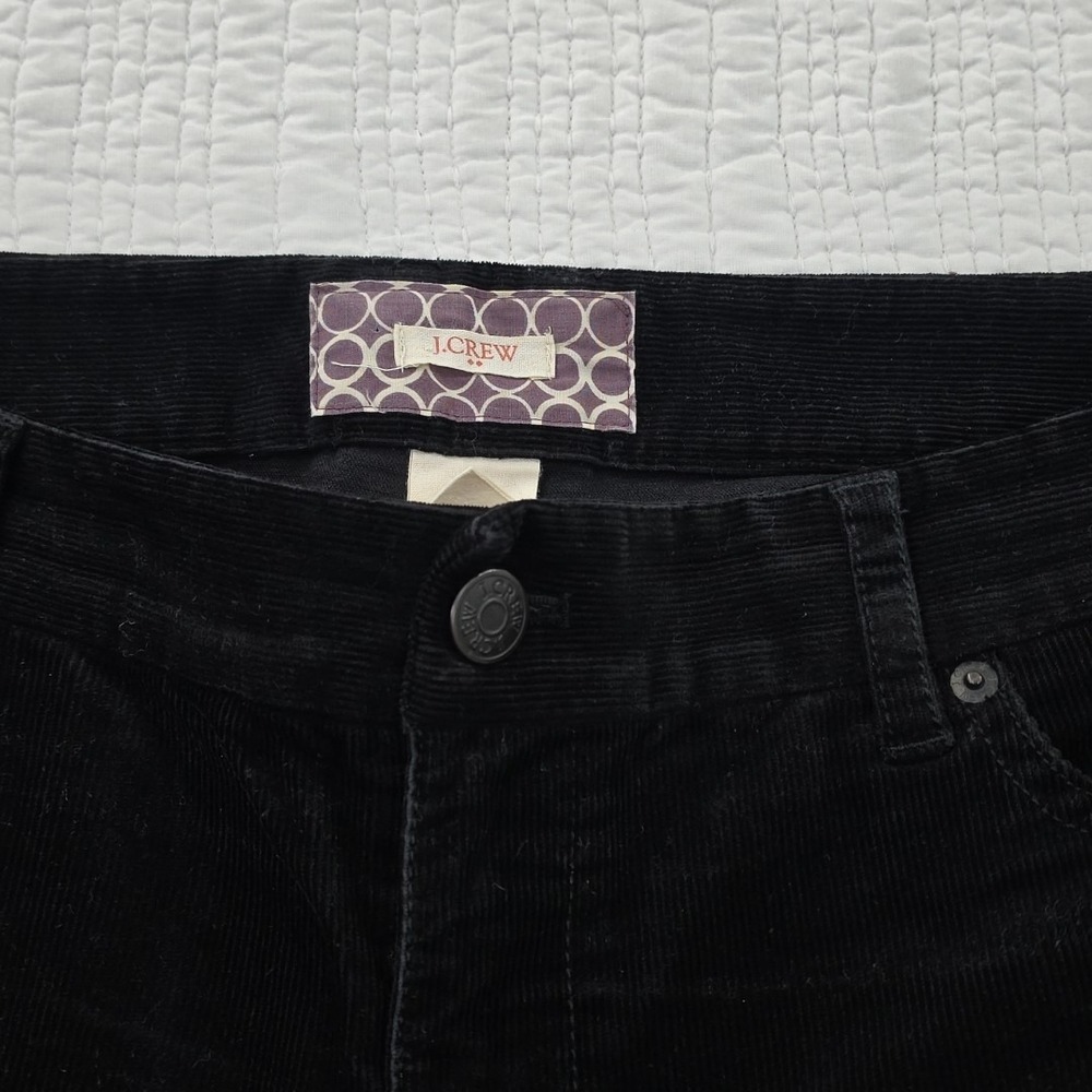 J. Crew Corduroy Pants Womens 12R (36x32) Black Bootcut Stretch Classic Preppy - Picture 4 of 16